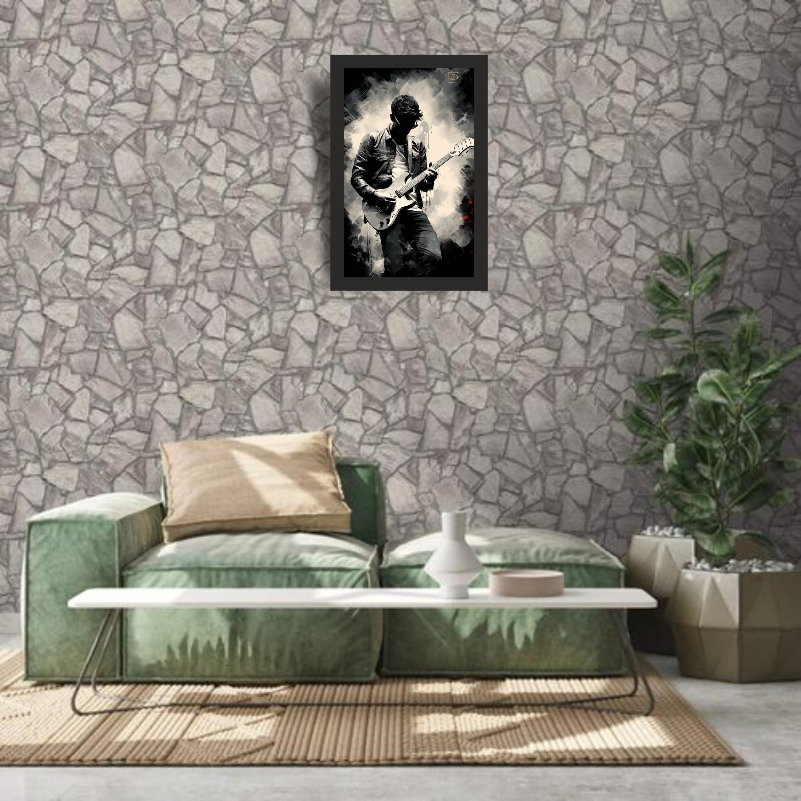 Electric Guitarist Wall Art