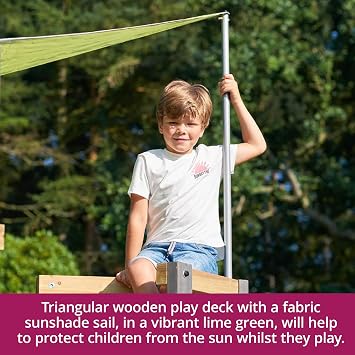 Plum Barbary Wooden Toddler Swing Sets for Backyard with Wave Slide, Playground Sets for Backyards, Kids Outdoor Play Equipment with Adjustable Swings, Climbing Ladder, Sturdy, Weatherproof, Age 3+yrs