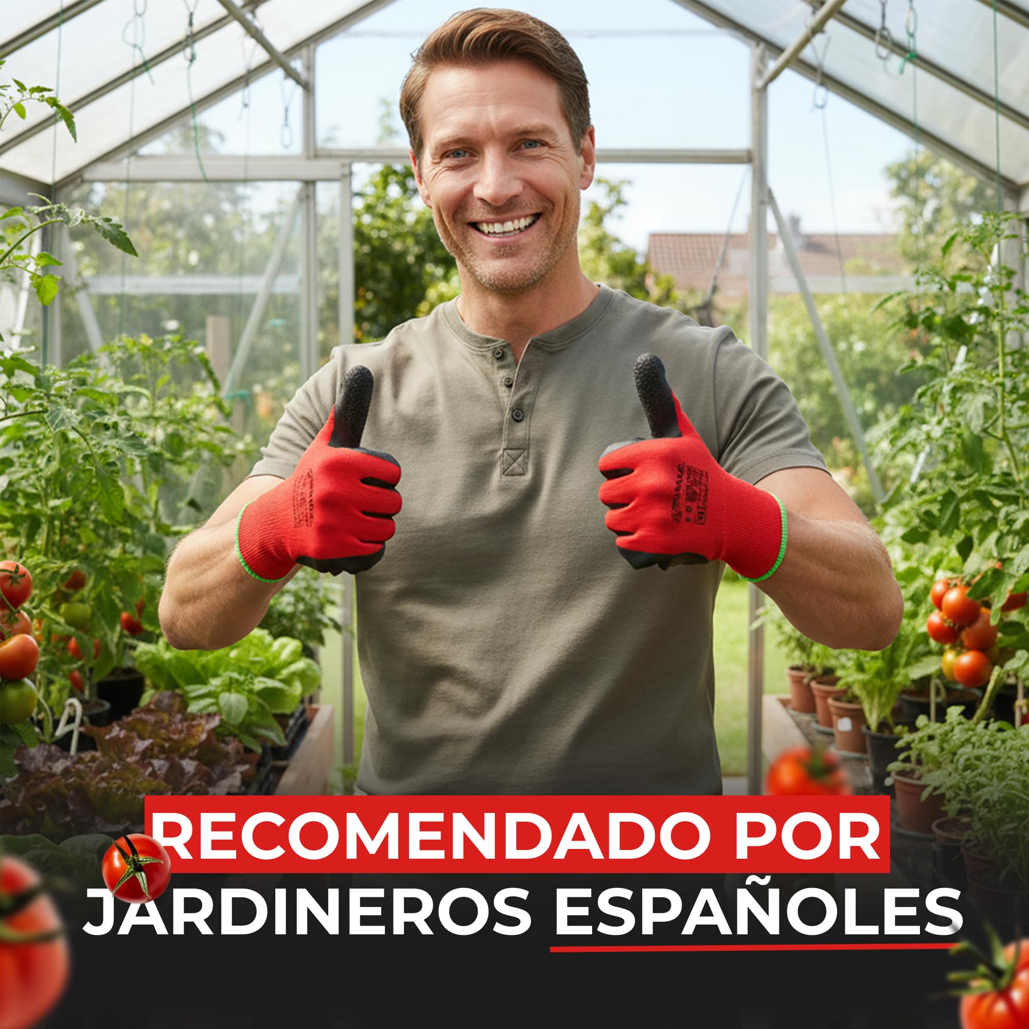 12 Pares Guantes de Trabajo Hombre Resistentes a la Abrasión - Guantes de Jardinería y Montaje con Revestimiento de Látex - Guantes de Protección para Taller Mecánico - Talla 9-L