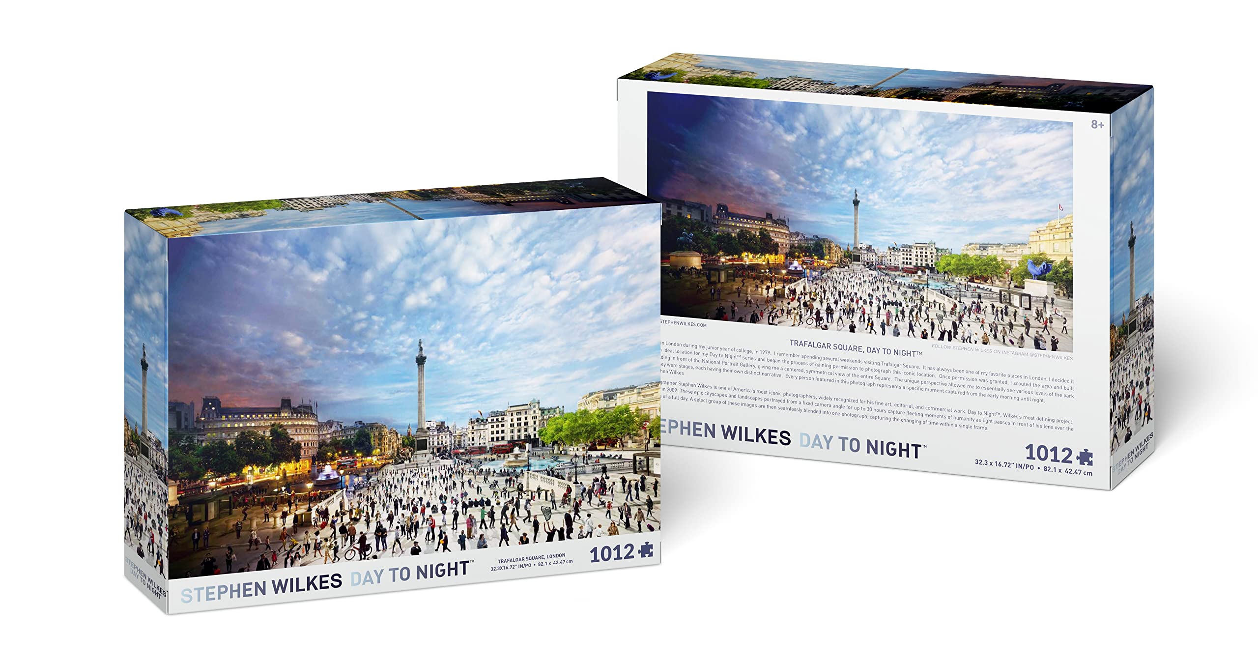 Puzzle – Stephen Wilkes: Trafalger Square, London, Day to Night – 1000 Piece Puzzle by 4D Brands International – for Kids and Adults – Ages 14 and Above