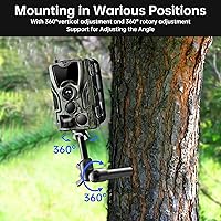 Vista 3 de Soporte de cámara de sendero, soportes de leva de sendero, accesorio de caza de árboles, soporte de cámara de juego giratorio de 360° con tornillo
