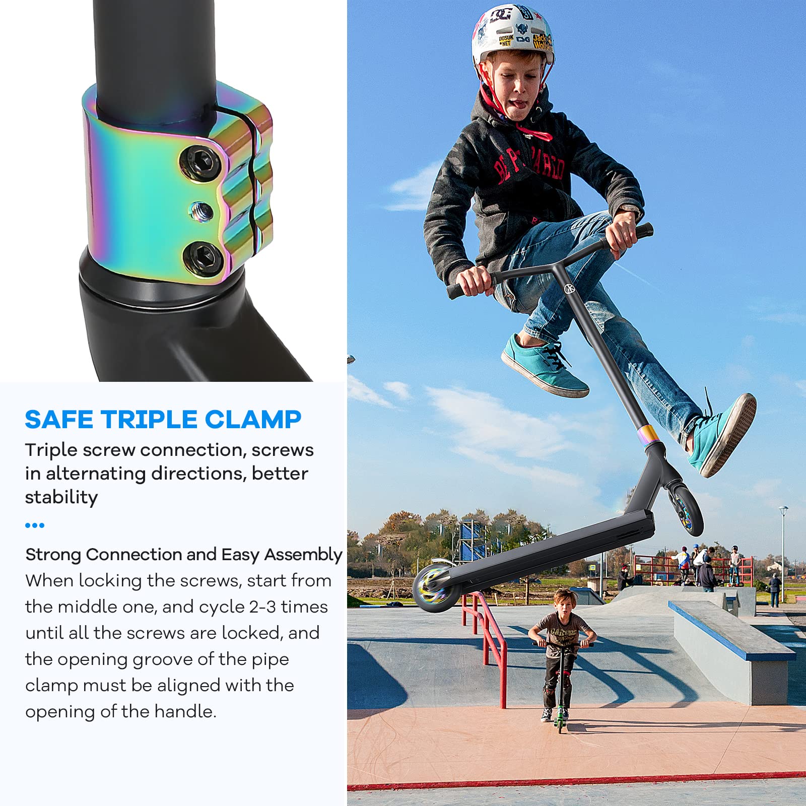 Patinete Acrobático VOKUL BIZT K1 Pro – Patinete Trucos Saltos Ruedas 110MM Para Niños Desde 8 Años