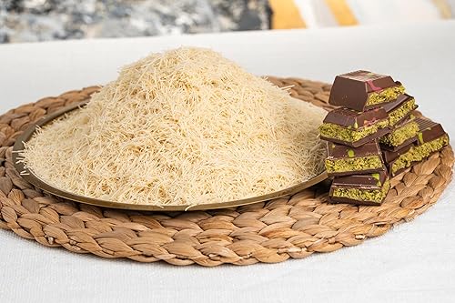 Miniatura 8 de Kataifi - Masa de fillo rallada para barra de chocolate de Dubai, masa de postre Knafeh, auténtico kadayif, hojaldre filo rallado, Kunafa, Kunefe,