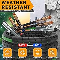 Vista 8 de Kit de líneas de aire para camión semirremolque de 15 pies con kit de resorte tensor de 2 piezas y acoplamientos rápidos con soporte y manijas 3