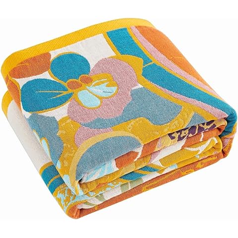 Boho Throw Blanket, Lightweight Blankets for Summer, 100% Cotton Bohemian Decorativ...