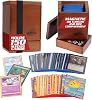 Monster Wooden Deck Box w Strong Magnetic Lid, Dice Tray & Security Band- Premium Holds 150 Sleeved Cards- Compatible w Yugioh Commander Magic the Gathering MTG Sport Trading TCG Games, Gift