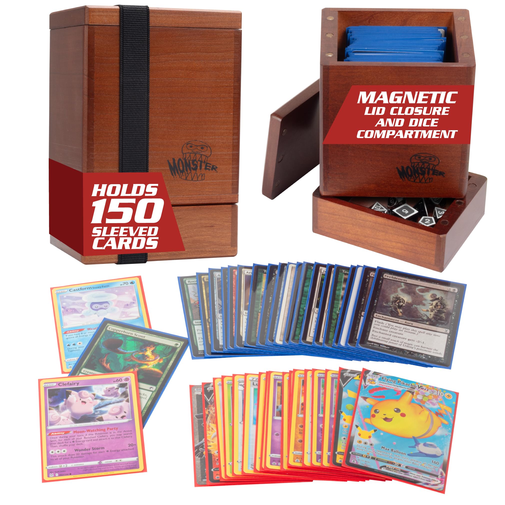 Amazon.com: Monster Wooden Deck Box w Strong Magnetic Lid, Dice