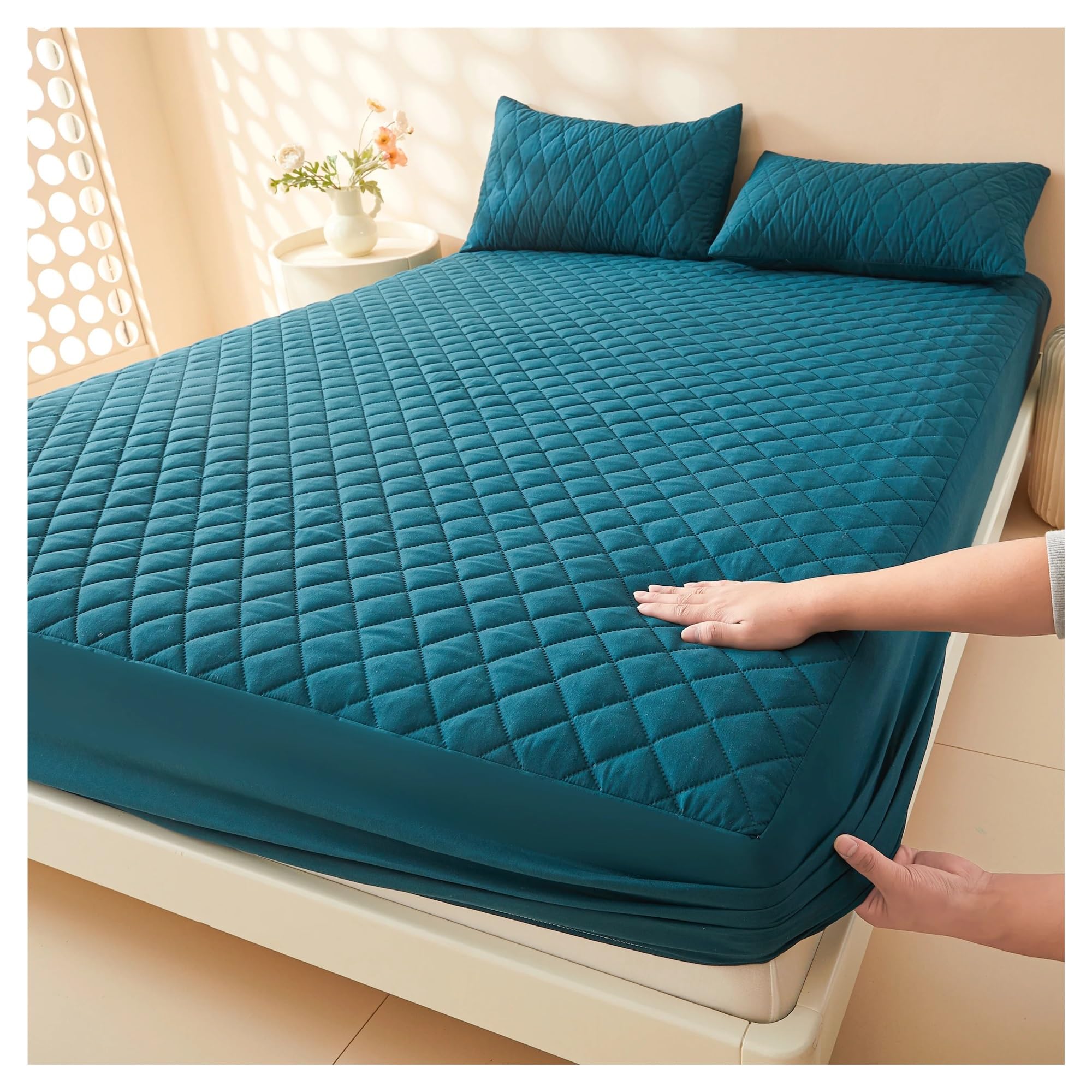 Protège-matelas imperméable pour des nuits sereines drap-housse vert 100x200