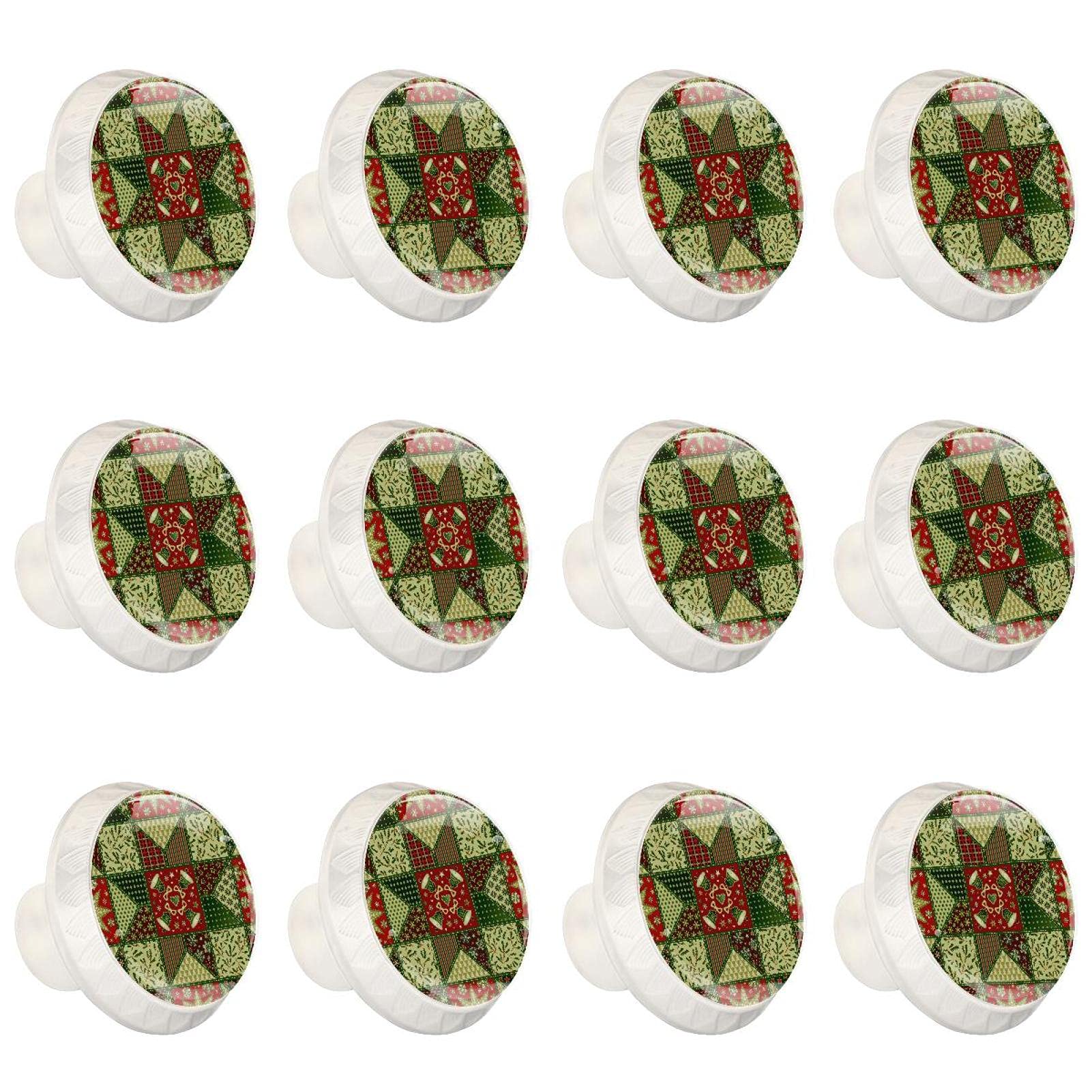 Boutons de cuisine ronds patchwork décoratifs pour meuble et commode