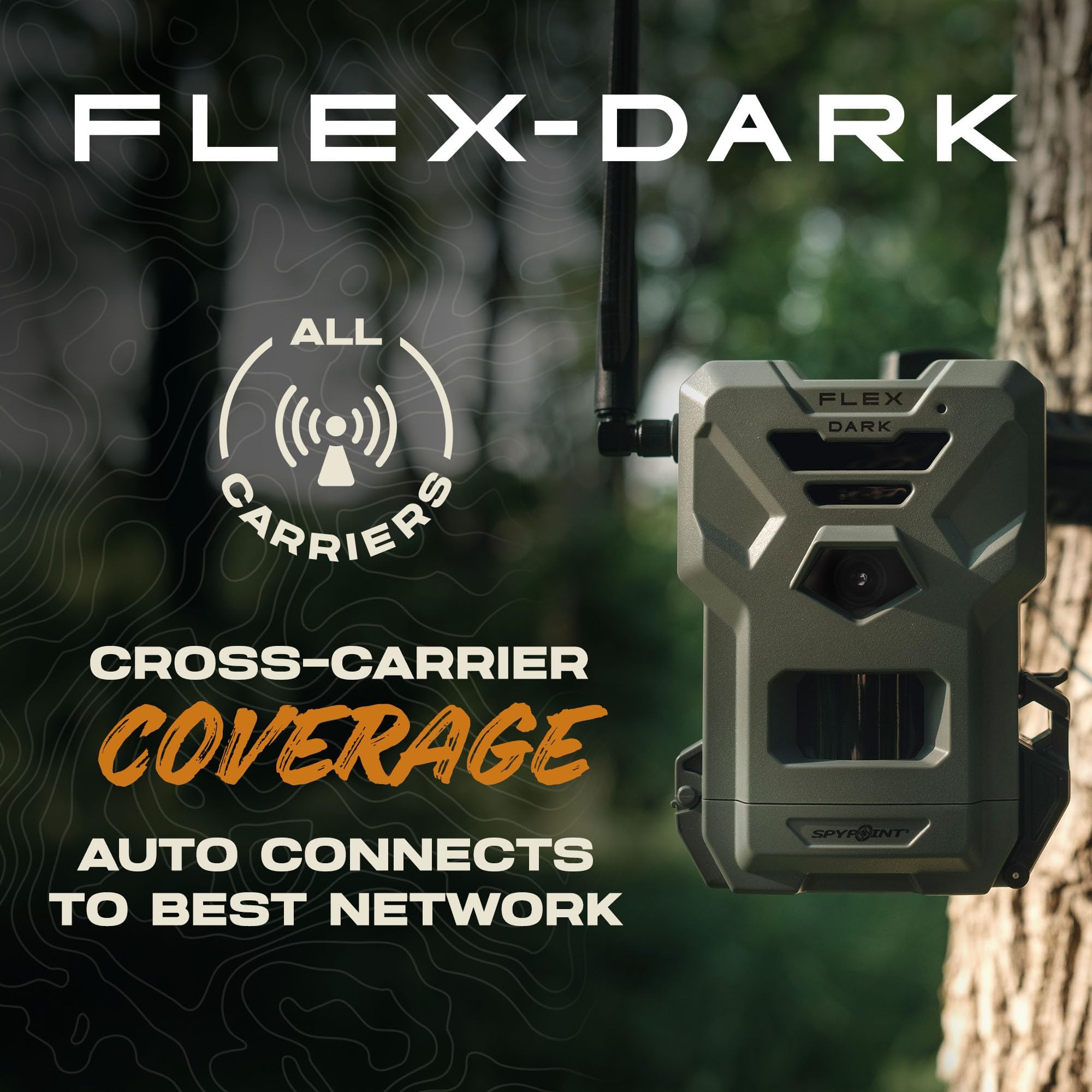 SPYPOINT Flex-Dark Twin Starter Pack con 2 schede SD – Fotocamera cellulare Trail, foto 40 MP, video 1080p + suono, fotocamera da gioco senza bagliore, visione notturna da caccia, attivazione del