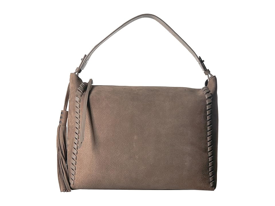 

AllSaints Kepi Leather East/West Shoulder Bag (Almond Brown) Shoulder Handbags