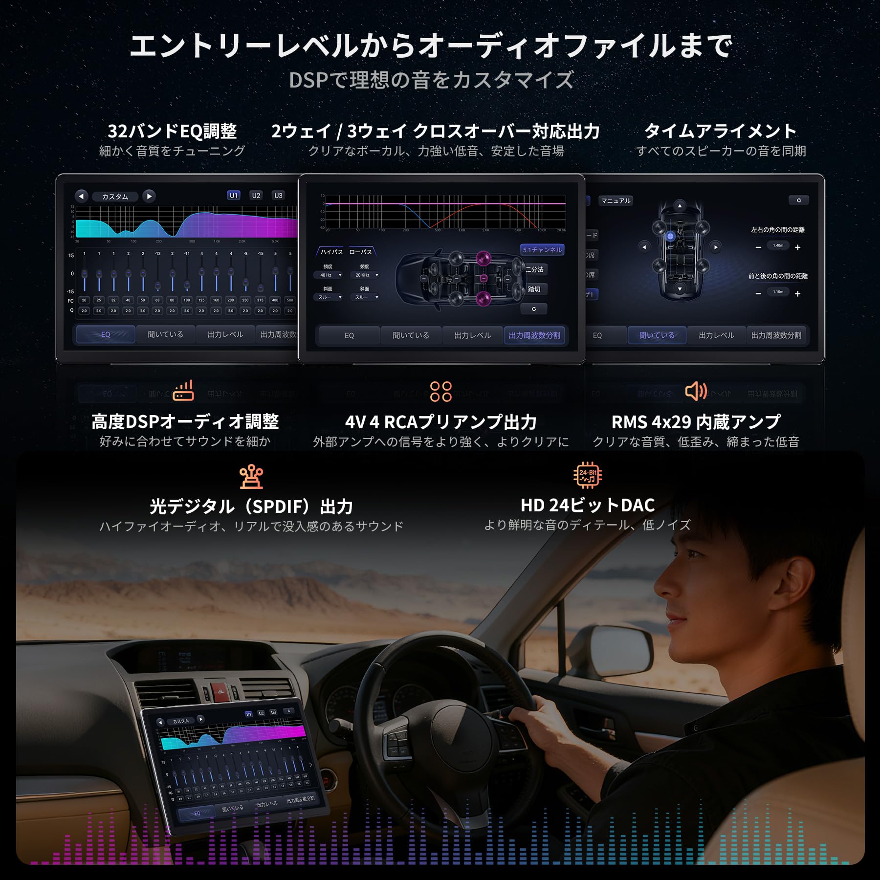 Amazon.co.jp: [14.1インチ 大画面] ATOTOEXCEL V10 Androidカーナビ