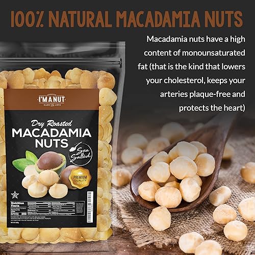 Miniatura 4 de Nueces de macadamia tostadas al horno con sal marina 48 onzas sin aceite añadido Variedad premium grande y entero sin PPO sin OMG nueces de