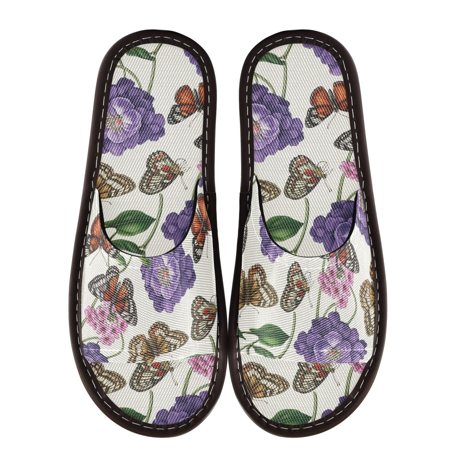 CHIFIGNO Adult Spa Shoes, Open Toe House Slippers for Woman with Anti-slip Sole Size 5.5-6