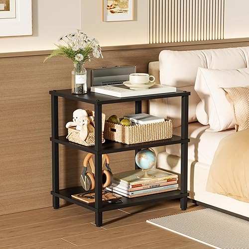 Miniatura 9 de Soporte para reproductor multimedia AV de 3 niveles, gabinete estéreo, gabinete estéreo moderno, estante de consola de juegos, soporte de TV de