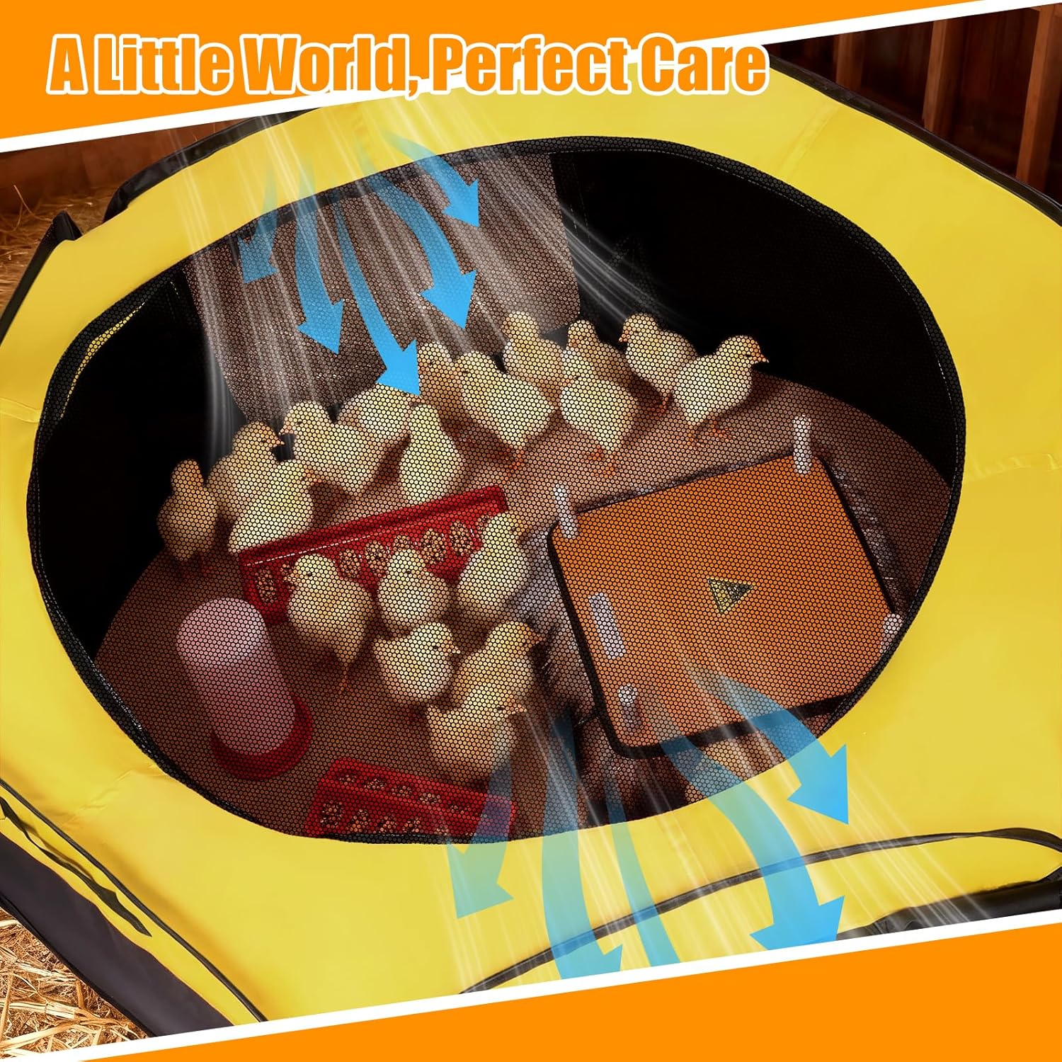 14 in 1 Pop Up Brooder Box for Chicks Starter Kit, Foldable Brooder Box, Complete Baby Chick Supplies with Heating Plate, Custom Feathers, Grass Mat, Feeder & Waterer for Baby Chicks, Ducks, Quail