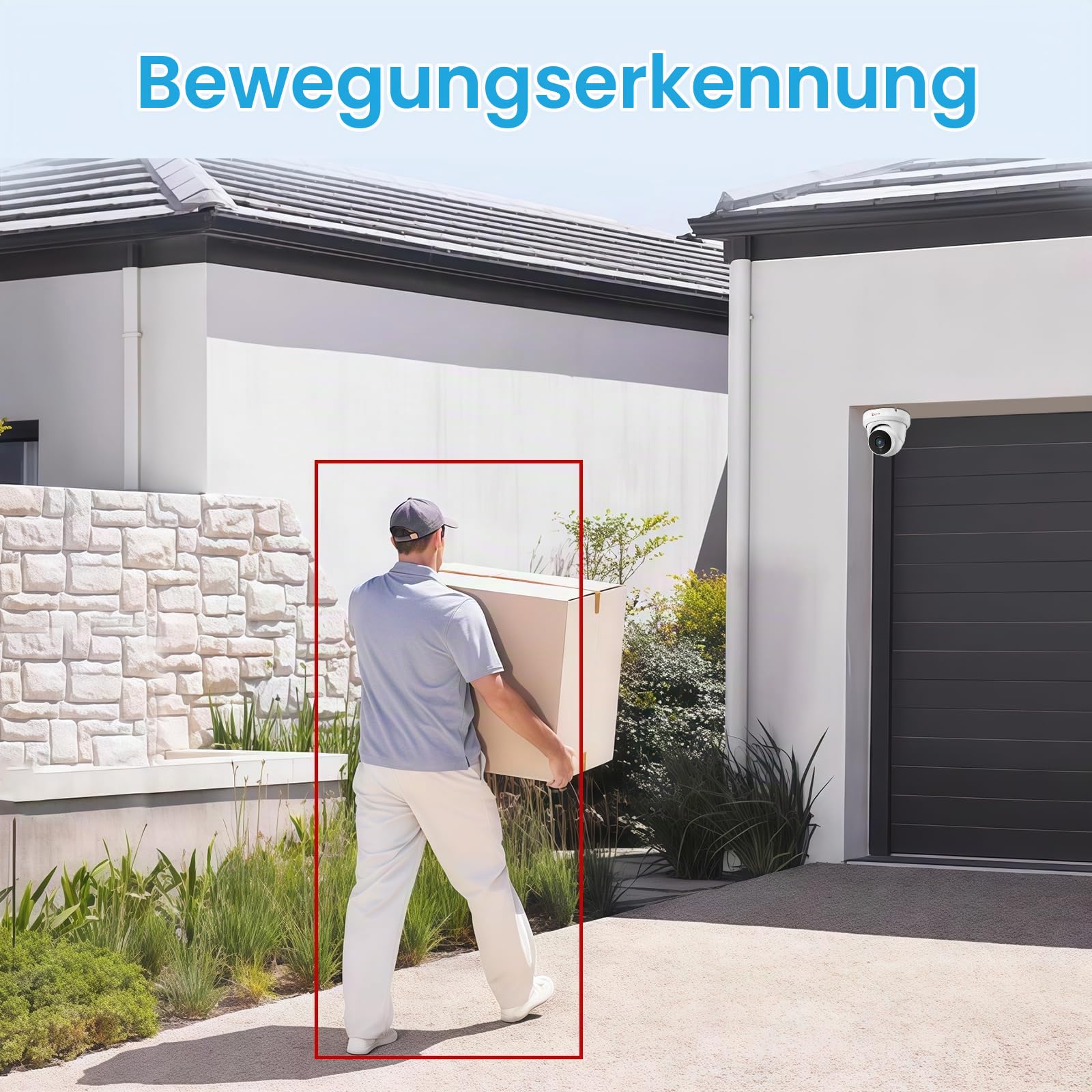 Anpviz 4MP HD PoE Kamera Outdoor, Dome Überwachungskamera Aussen | 30m IR Nachtsicht, Eingebauten Mikrofon, Bewegungserkennung, Fernzugriff, Vollmetallhülle, Kein Netzteil, IP66 (U Series)