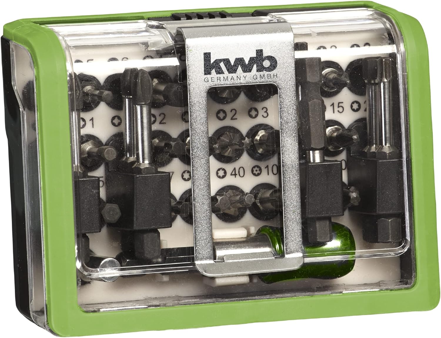 kwb Bitbox Extreme Force 165510 (28 Piece 26 Impact-Resistant Bits for use with Impact Wrenches, 25 mm, 50 mm, 1 x Bit Holder, 1 Adapter)