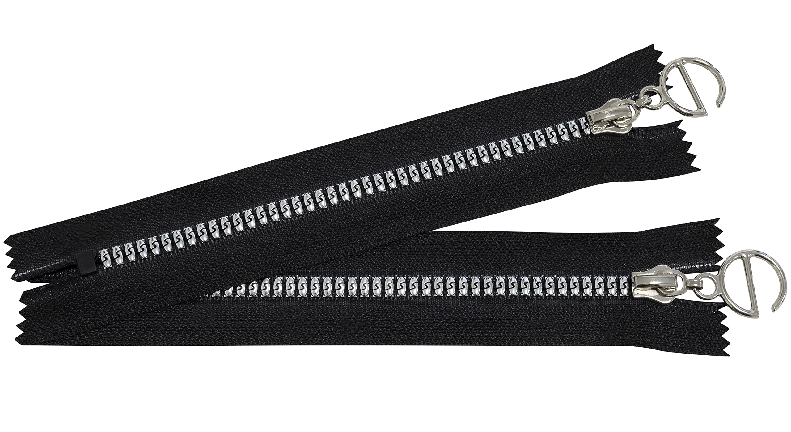 AERZETIX Reißverschluss Nr. 5 – 65 Cm Nutzbar, Selbstblockierend & Trennbar, Schwarz/silber