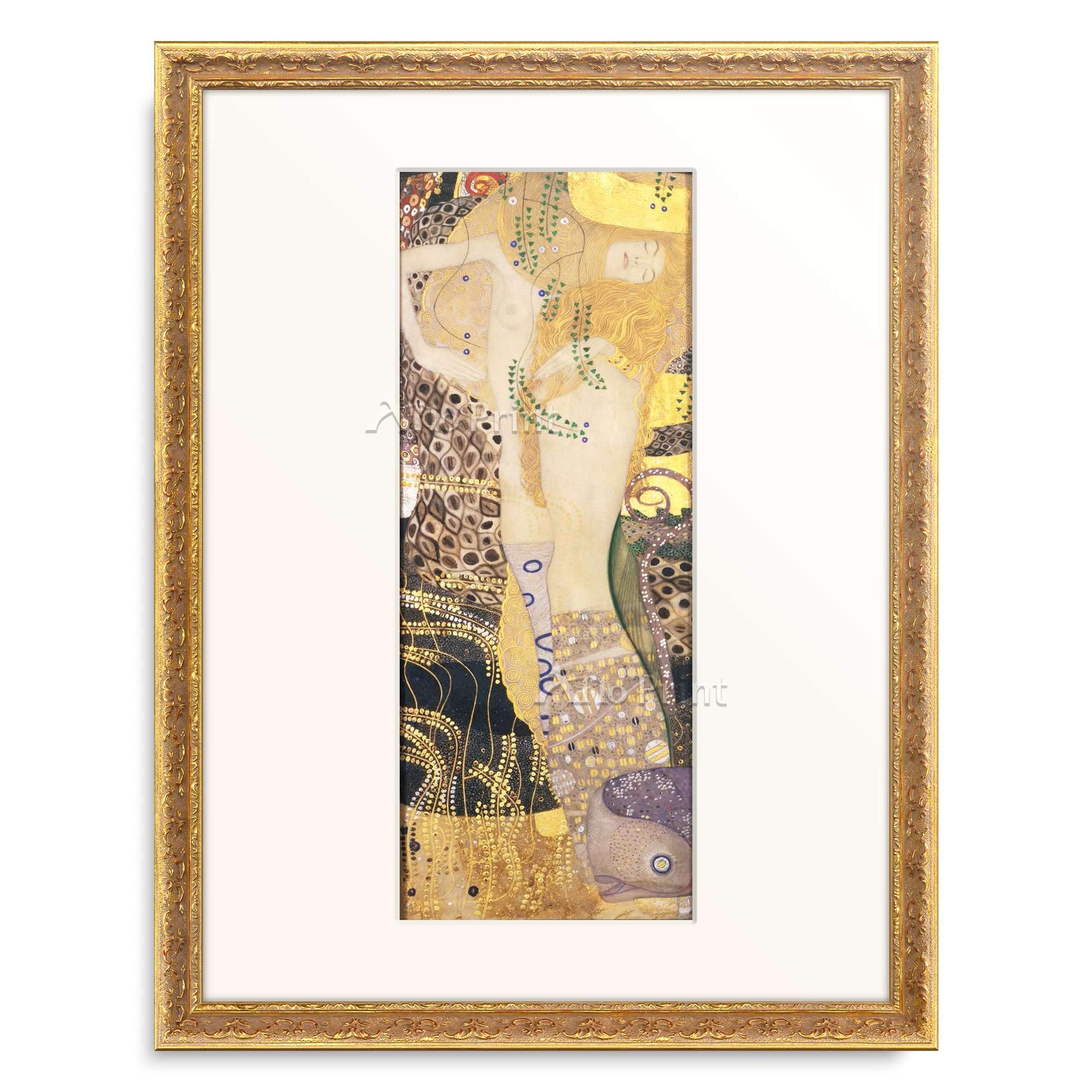 Amazon.co.jp: グスタフ・クリムト Gustav Klimt 「水蛇 I」 額装