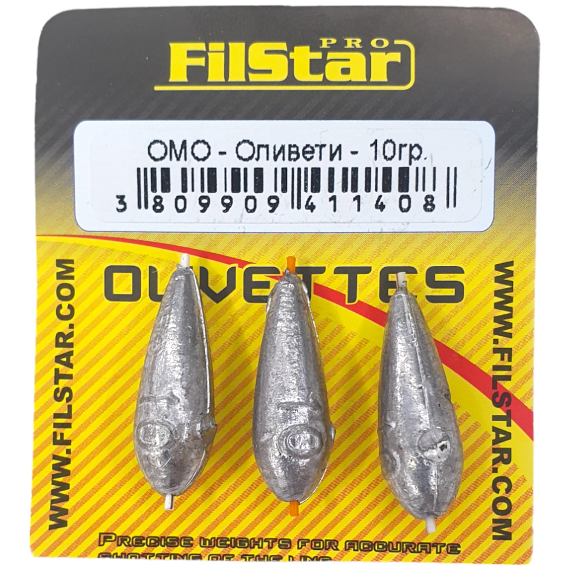 PRO FILSTAR Set di Olivette In Linea 9 x 2g - Inline Olivetta - Piombo da Pesca – Pesi