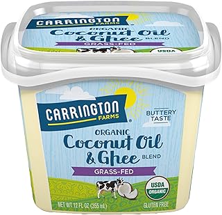 Carrington Farms USDA Organic Grass Fed Blend, Ghee and Coconut Oil, 12 Fl Oz