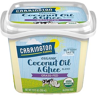Carrington Farms USDA Organic Grass Fed Blend, Ghee and Coconut Oil, 12 Fl Oz