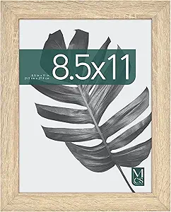 MCS Studio Gallery 8.5x11 Picture Frame Natural Woodgrain, Rectangle Photo Frame for Photos, Posters & Art Prints & Easel for Tapletop Display (1-Pack)