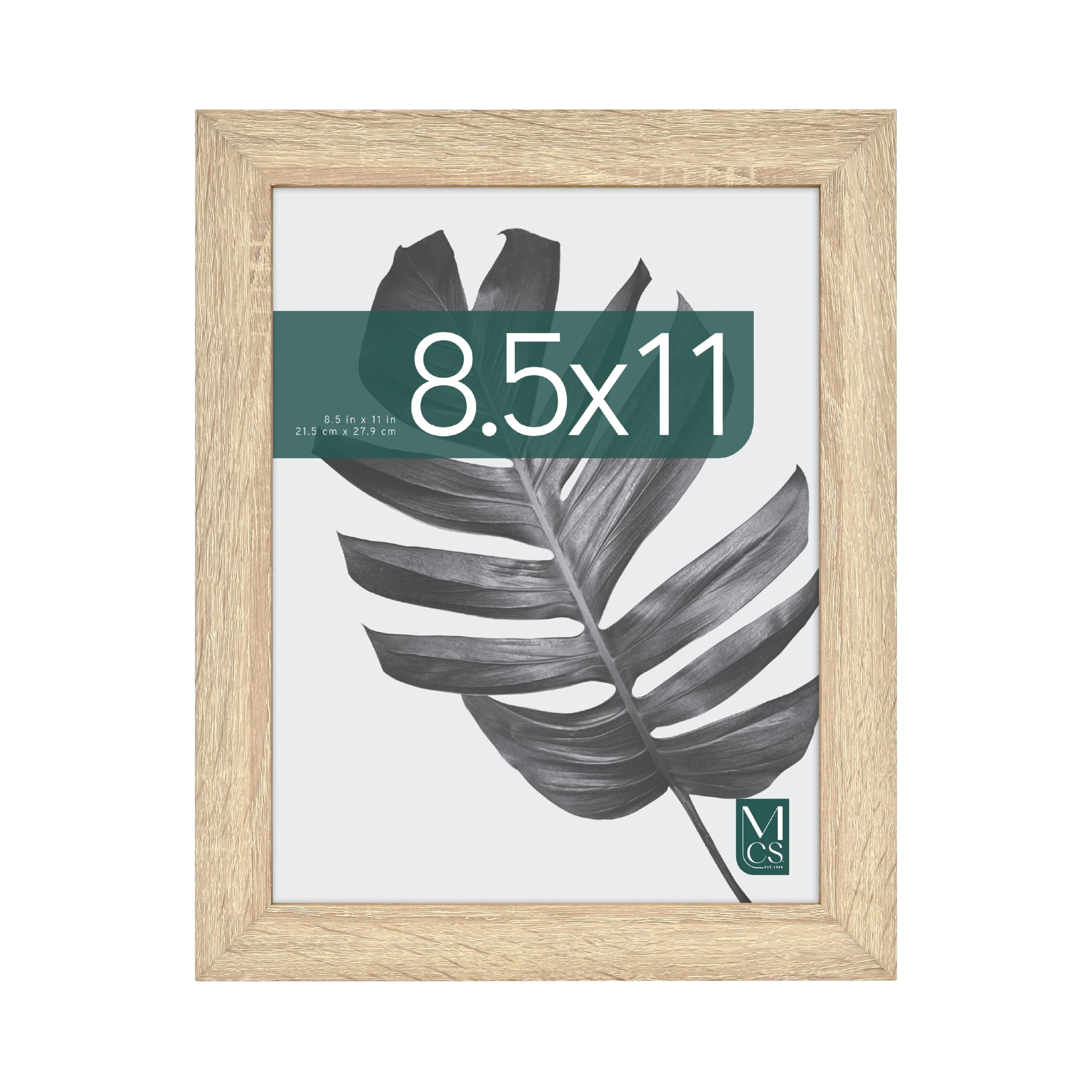 MCS Studio Gallery 8.5x11 Picture Frame Natural Woodgrain Engineered Wood, Rectangle Photo Frame for Photos, Posters & Art Prints & Easel for Tapletop Display (1-Pack) — image 1