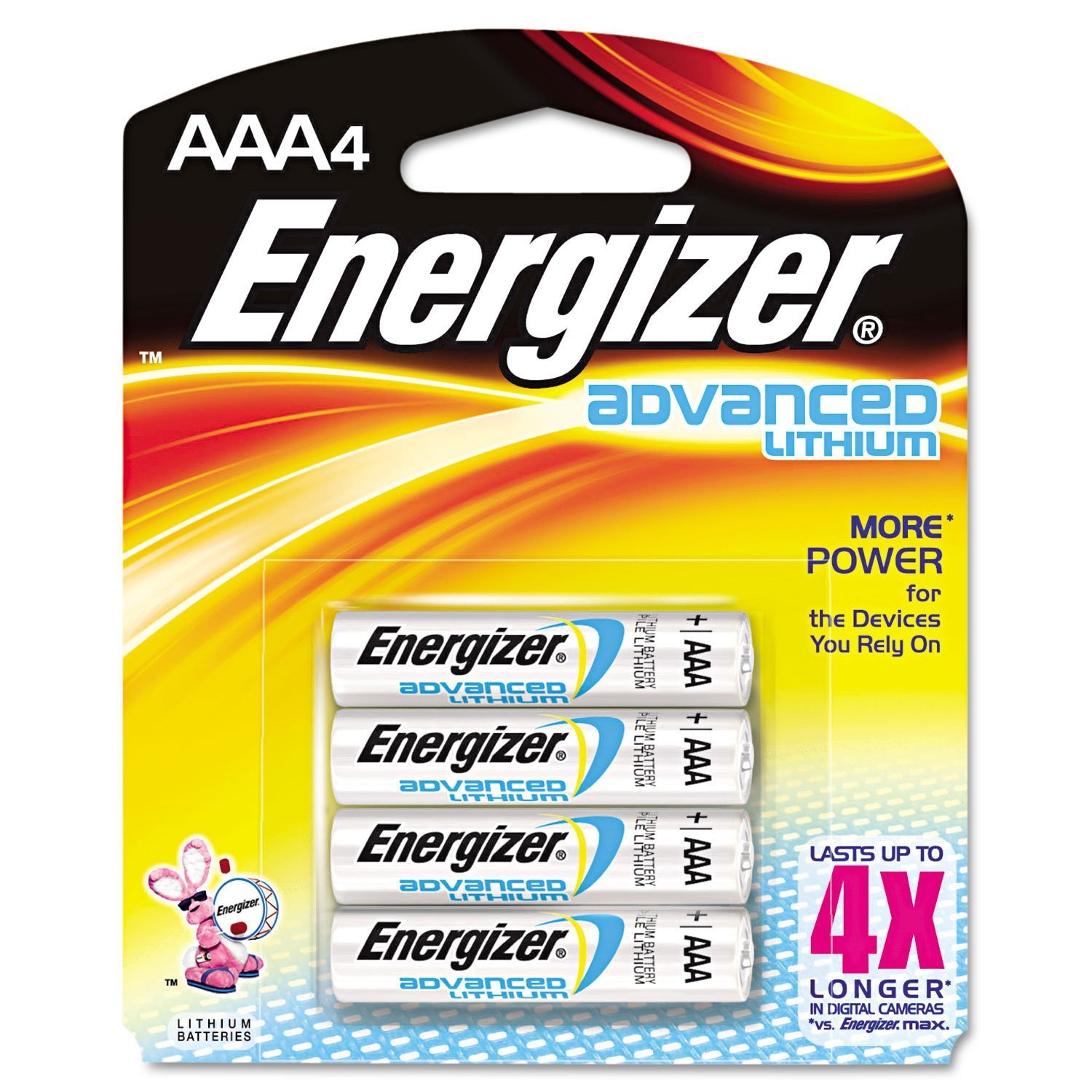 Energizer Advanced Lithium AAA Batteries 4 Pack(Pack of 4) Total 16
