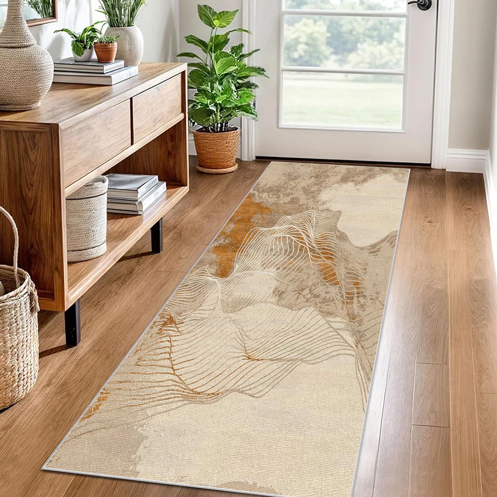 Carpet Runner for Hallway 80 x 300 cm Non Slip Long Hallway Runner Rugs for Kitchen Rugs Washable Floor Carpet Runner Mat Absorbent Door Mat Narrow Hall Runner for Hallway Kitchen Bedroom Entryway