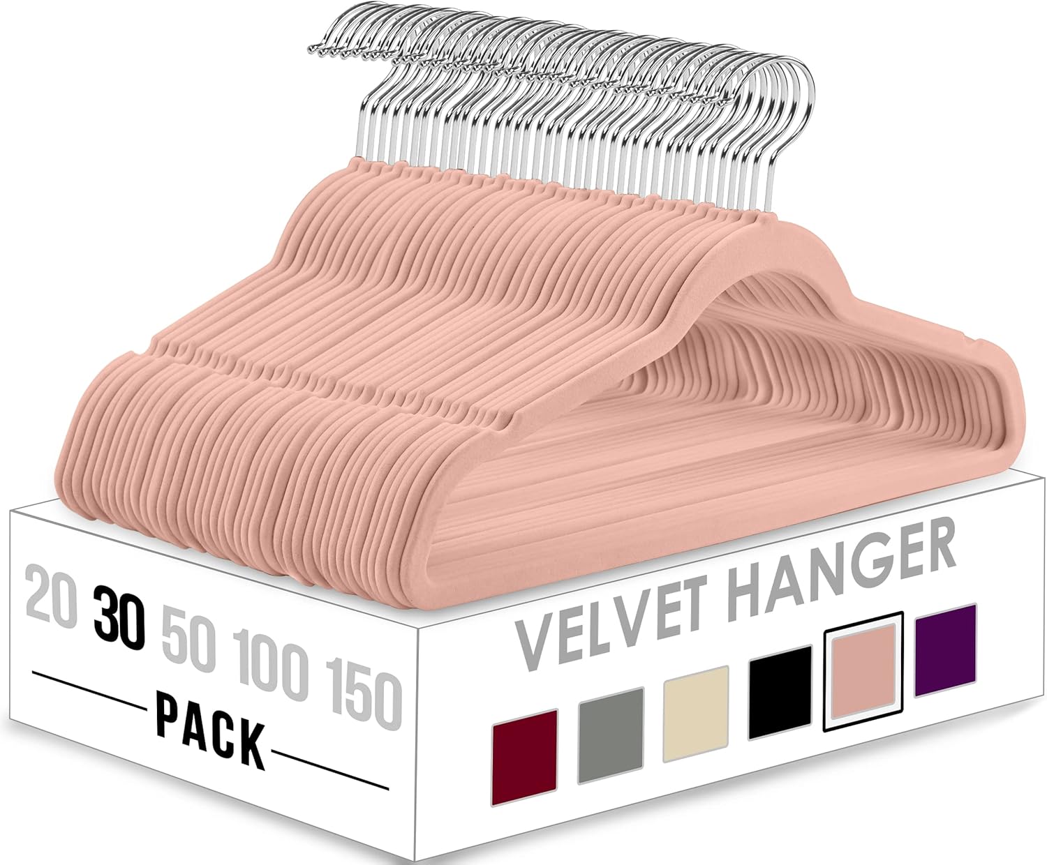 Utopia Home Pack of 30 Premium Non Slip Velvet Hangers 360 Degree