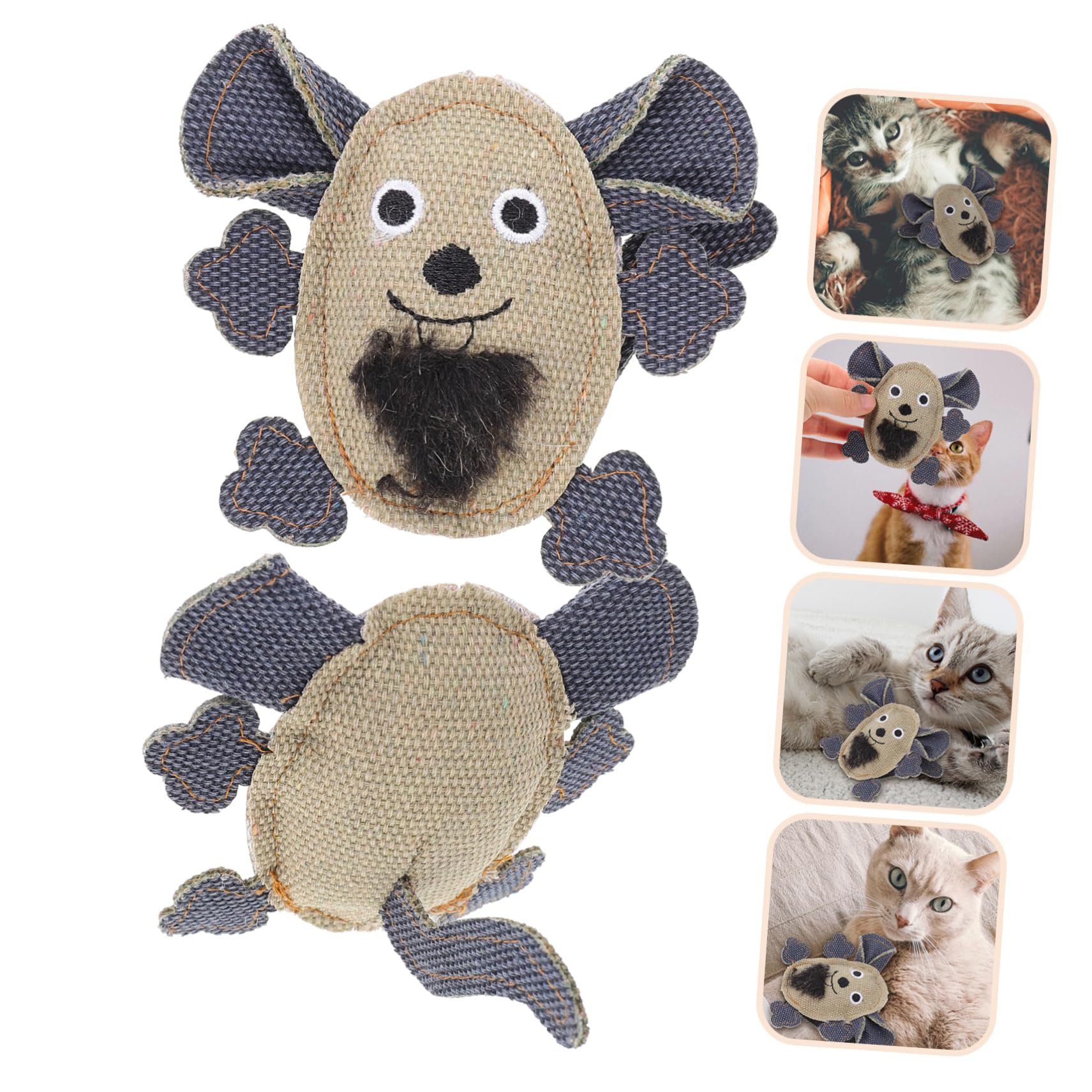 Beavorty 10stücke Katzenminze Mäuse Spielzeug Aus Robustem Canvas Für Indoor-Katzen Interaktives Katzenspielzeug Aktivität Und Spielspaß
