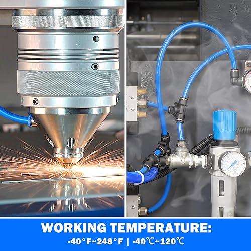 Miniatura 5 de Kit de Tubo de Línea de Aire, Accesorios de Conexión Rápida de Línea de Aire de 1/4" 3/8" con Tubo de Manguera de Aire de Nylon DOT de 6,35 mm x 10