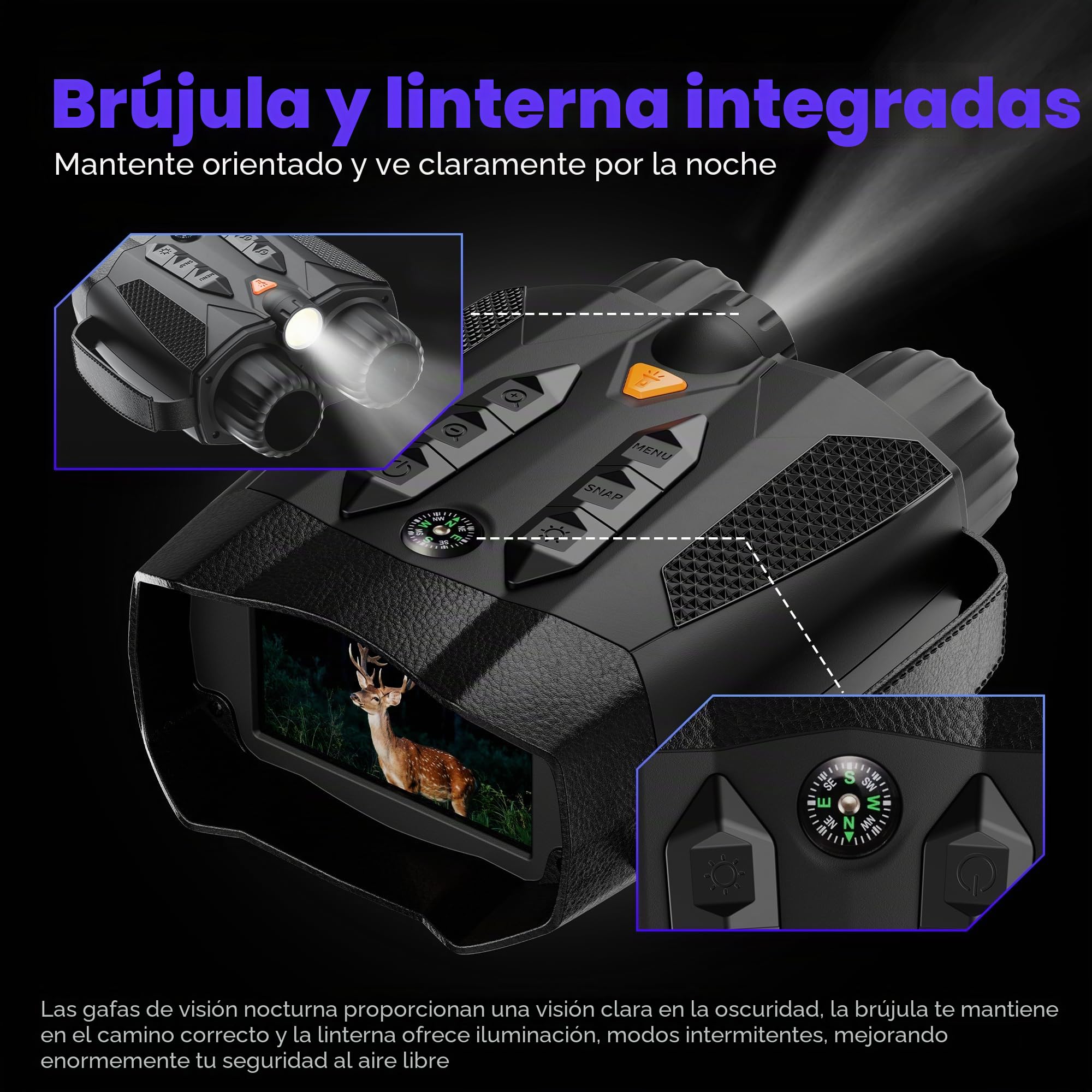 Gafas de visión nocturna 4K tácticas con cámara, gafas infrarrojas para cazadores, regalo de electrónica digital, gadgets tecnológicos para hombres/papá/marido