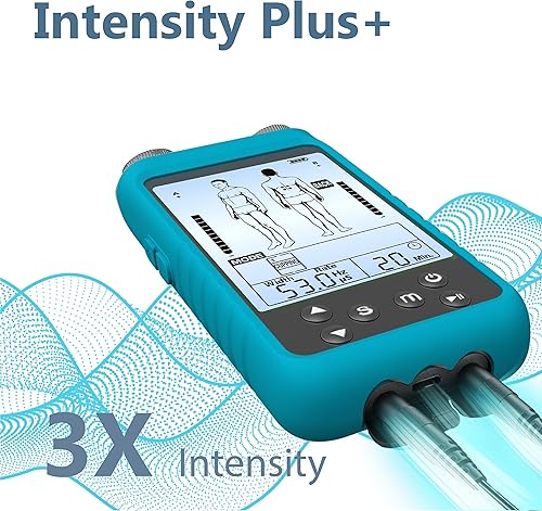 Miniatura 2 de Estimulador electrónico de pulso, estimulador muscular de unidad TENS, alivio del dolor, mejora muscular (azul)