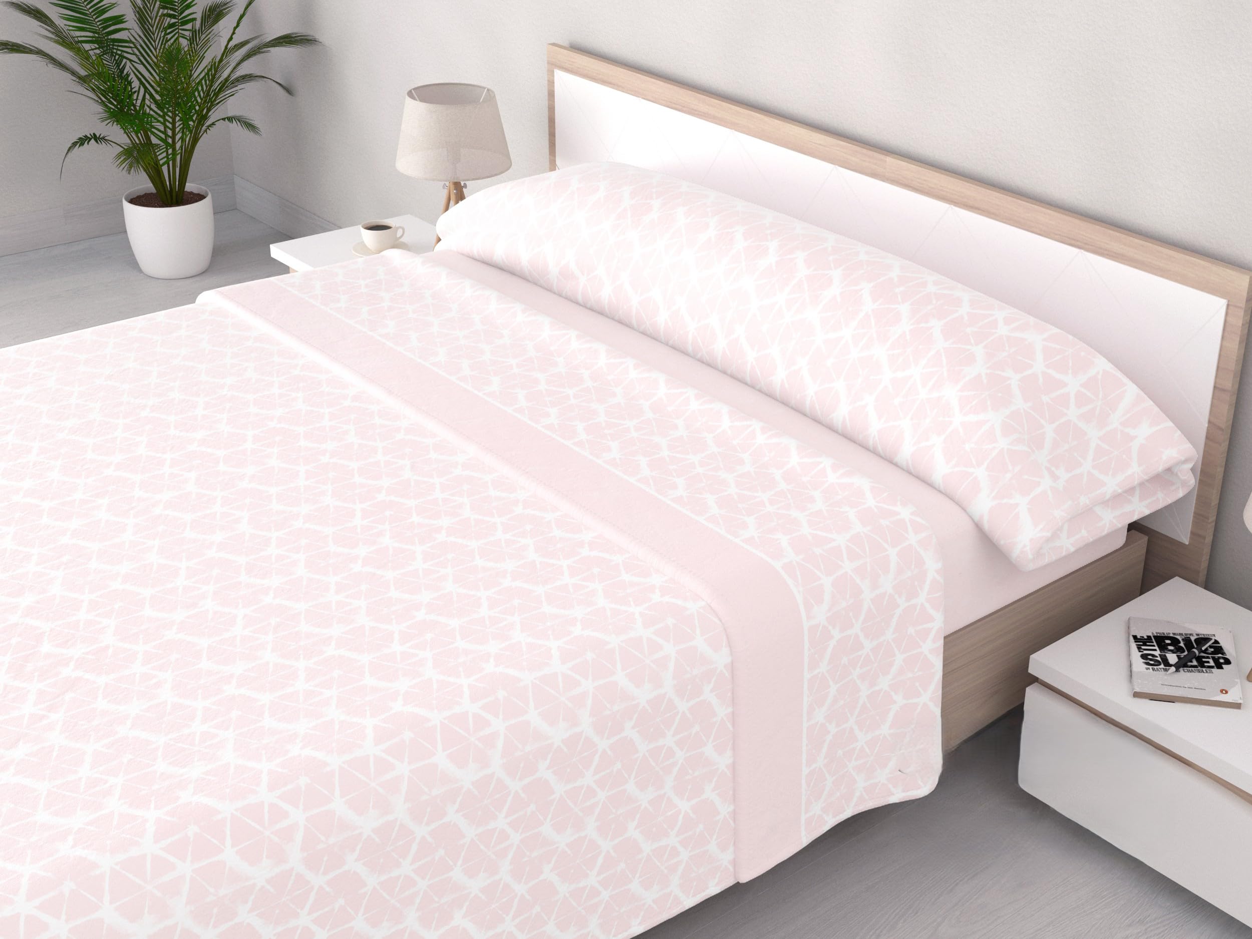 Juego de Sábanas de Invierno Sedalina 240gr – 5 Diseños (2 Colores Cada uno) – para Cama 90/105/135/150 cm – Valida para colchones de 30cm Alto. (Gemma Rosa, Cama 90cm)