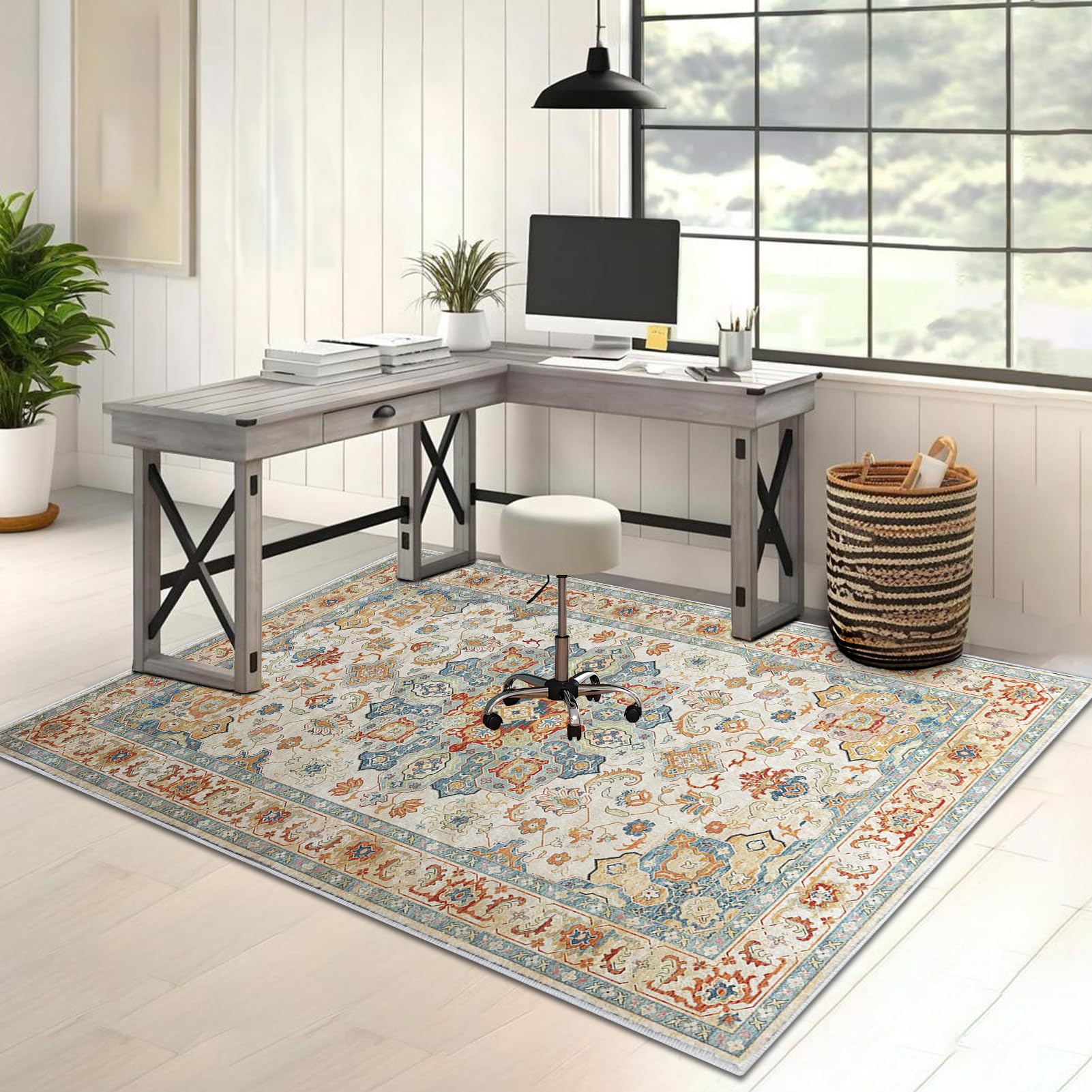 Alfombra Escritorio Suelo Antideslizante Alfombrilla Silla Gaming Oficina Protectors Suelo Silla Ruedas Silla de Ordenador Alfombras para Sillas, Alfombrilla Protectora para Suelos 110 x 170 cm