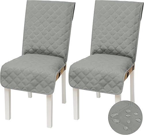 Vista 16 de Yonus - Funda impermeable para silla de comedor, funda para silla de oficina, funda resistente al agua para silla de comedor, funda para silla