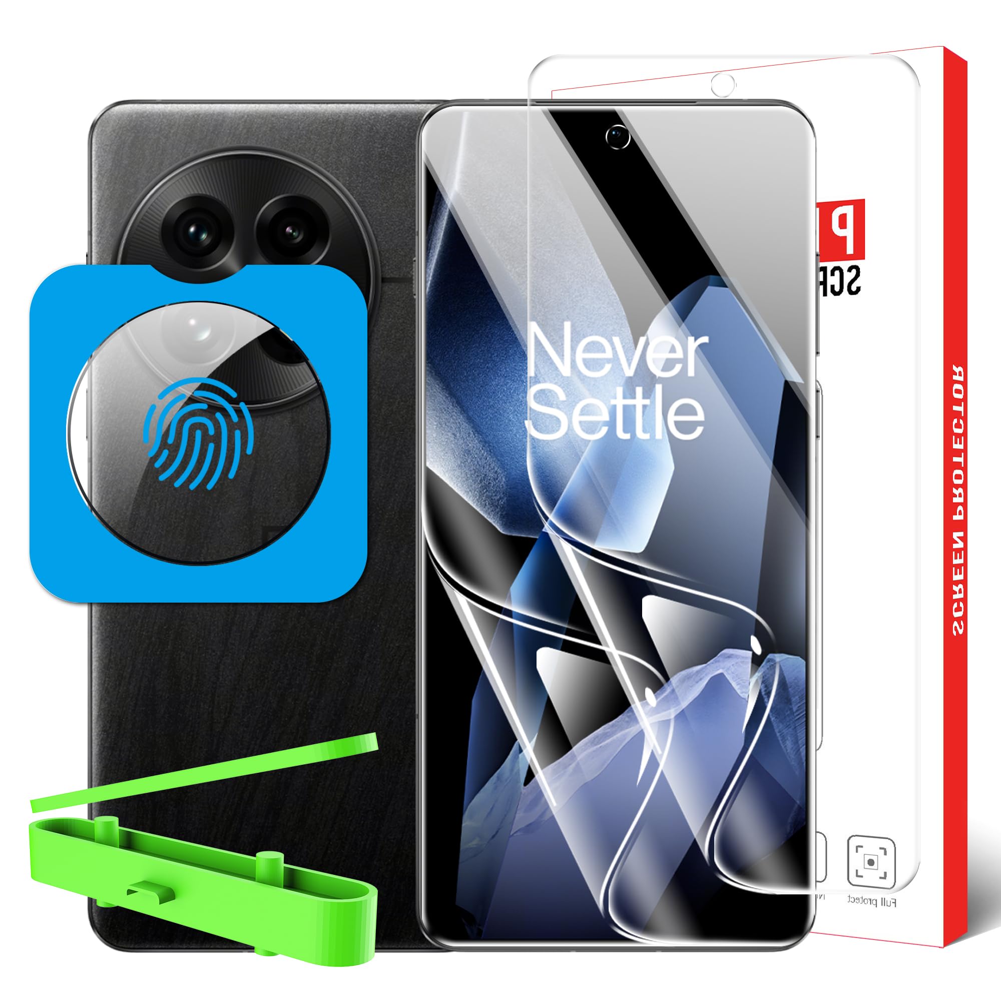 LemxieeFilm for OnePlus 13 Screen Protector [2+1 Pack] Soft Flexible TPU Film + Tempered Glass Camera Lens Protector Film Screen Protector for OnePlus 13