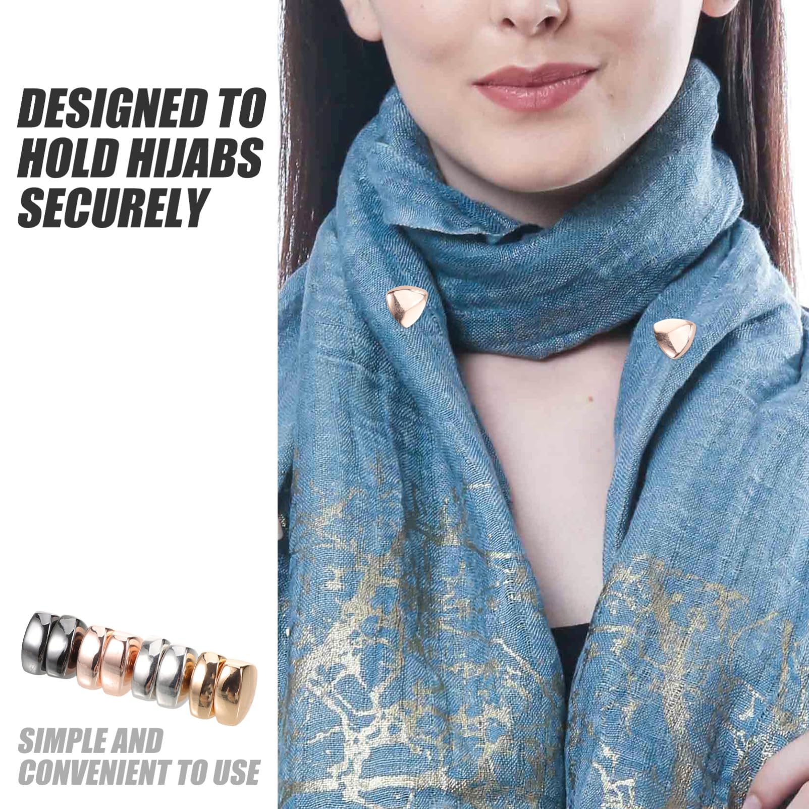 Operitacx 20paare Magnetische Hijab- Für Kopfband Fixierung Sicherer Für Kopftuch Diskrete Und Bequeme Nutzung Für Unterwegs Set Mit