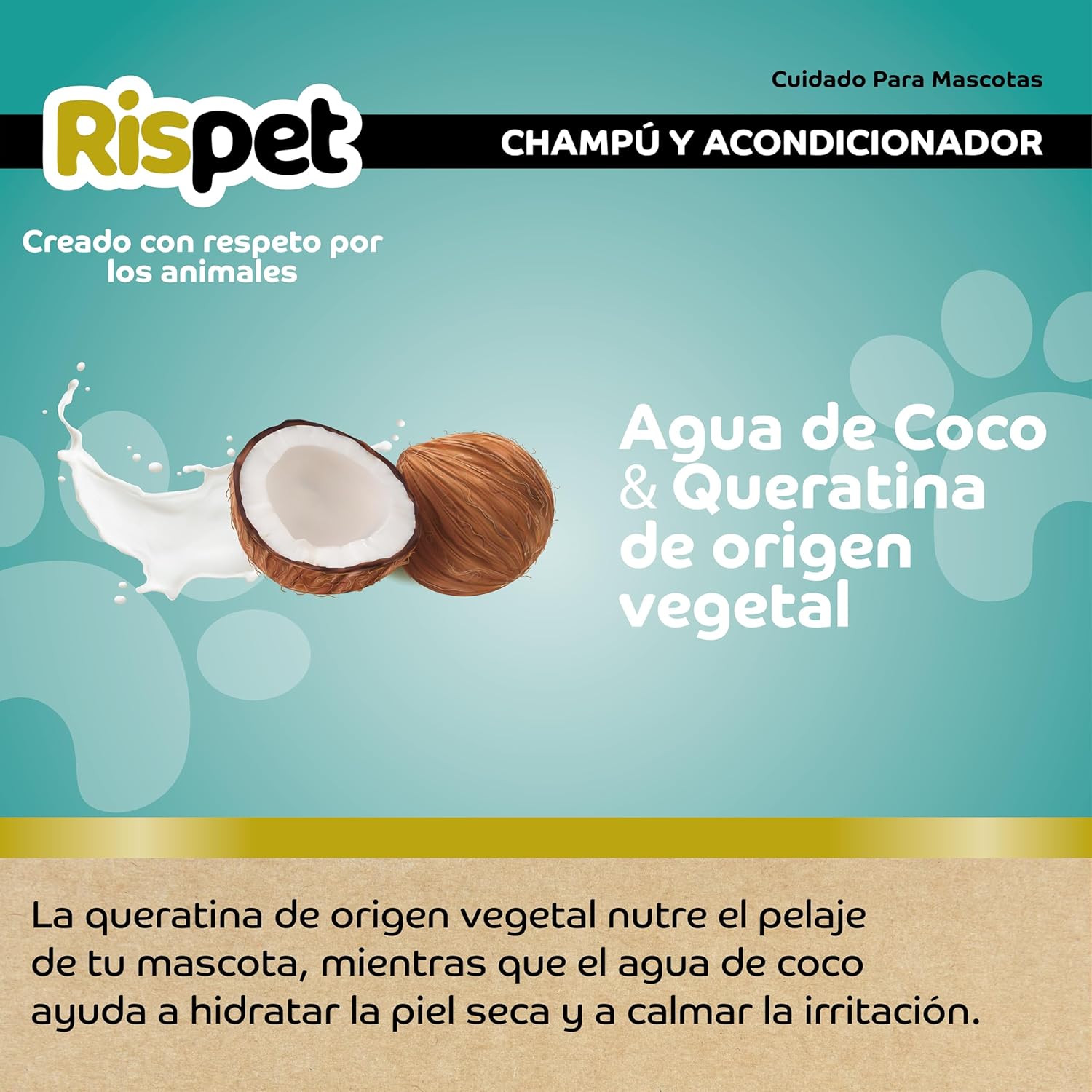 Coconut Keratin Shampoo & Conditioner, Cleaner for Dogs and Long-Haired Animals, Delicate Allergen Free Formula and pH Balanced, Coconut Fragrance, 370 ml 4