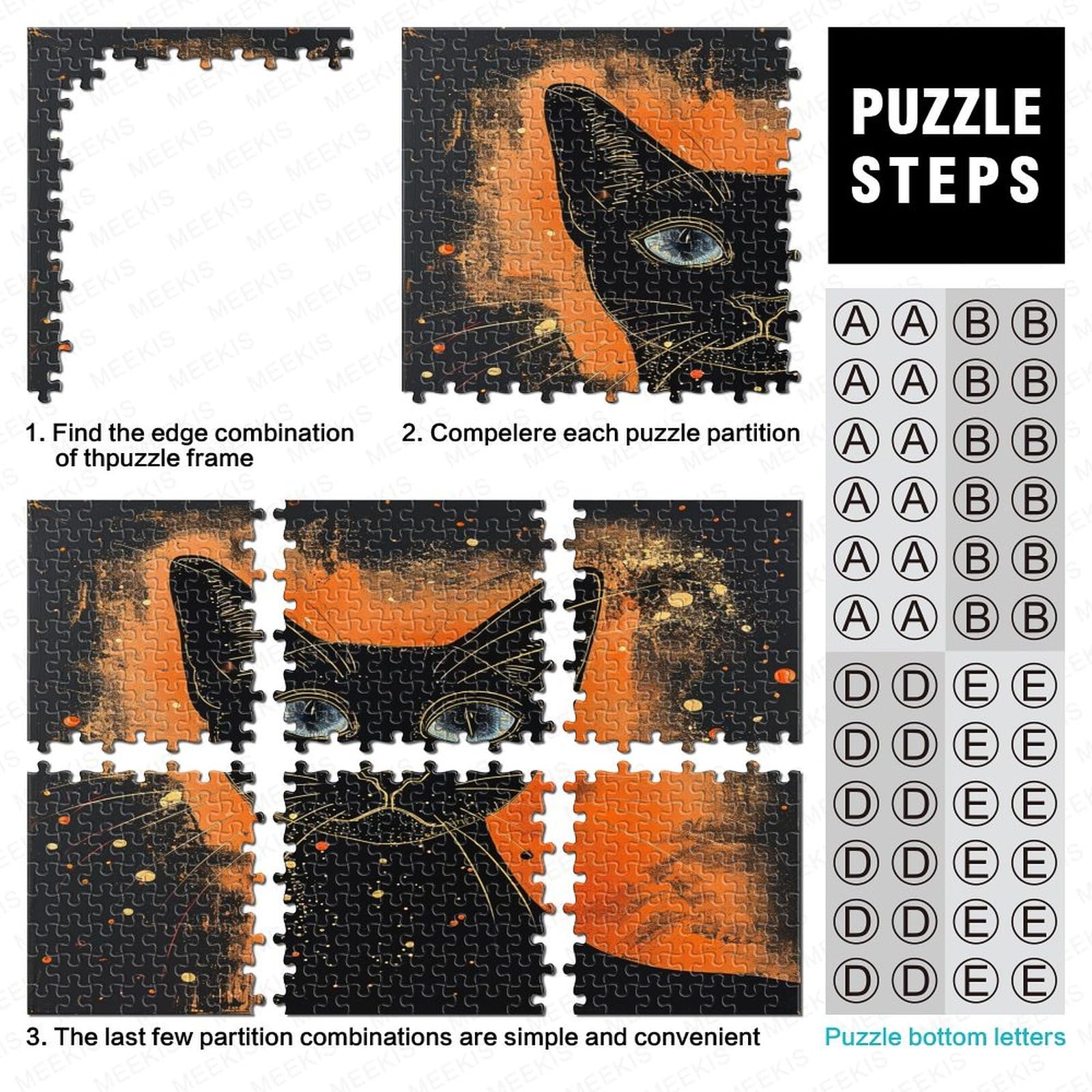Siamese Cat Puzzles 1000 elementów, puzzle dla dorosłych, puzzle - wysokiej jakości nadruk 1000 sztuk (75 x 50 cm)