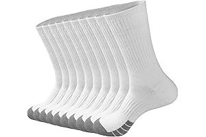Men's Premium Heavyweight Comfort Cotton Athletic Cushion Crew Work Boot Socks Multi Pack