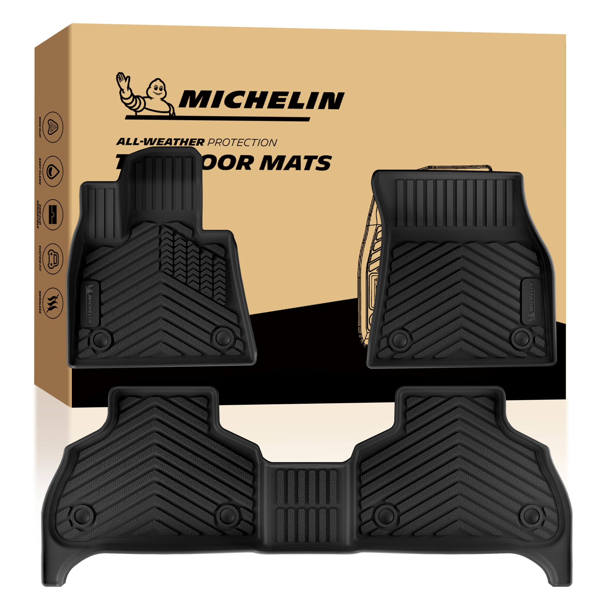 Michelin Vehicle Mats for 2019-2026 BMW X5, 5 Seats, Floor Mats