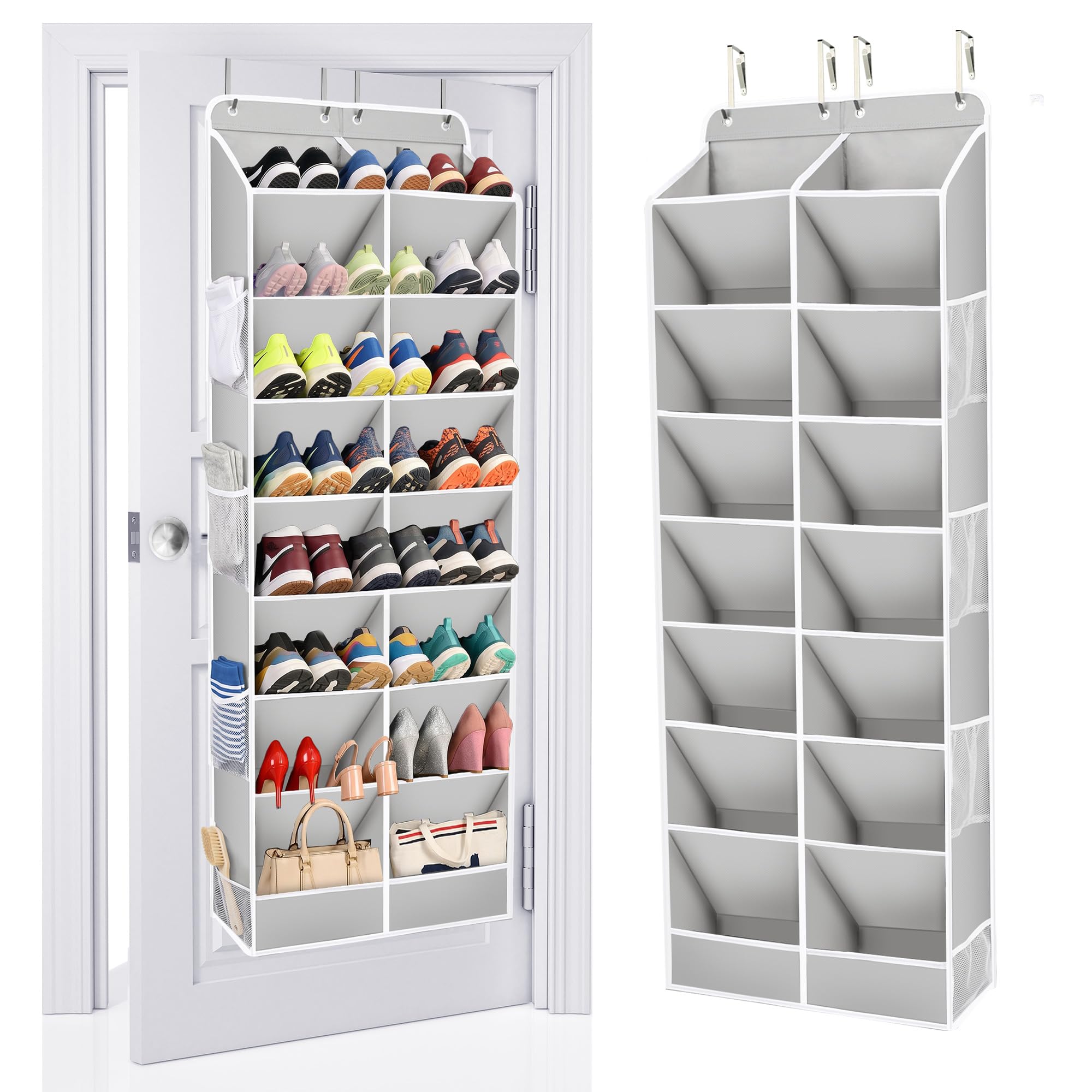 ULG Over The Door Shoe Organizer with 16 Large Pockets