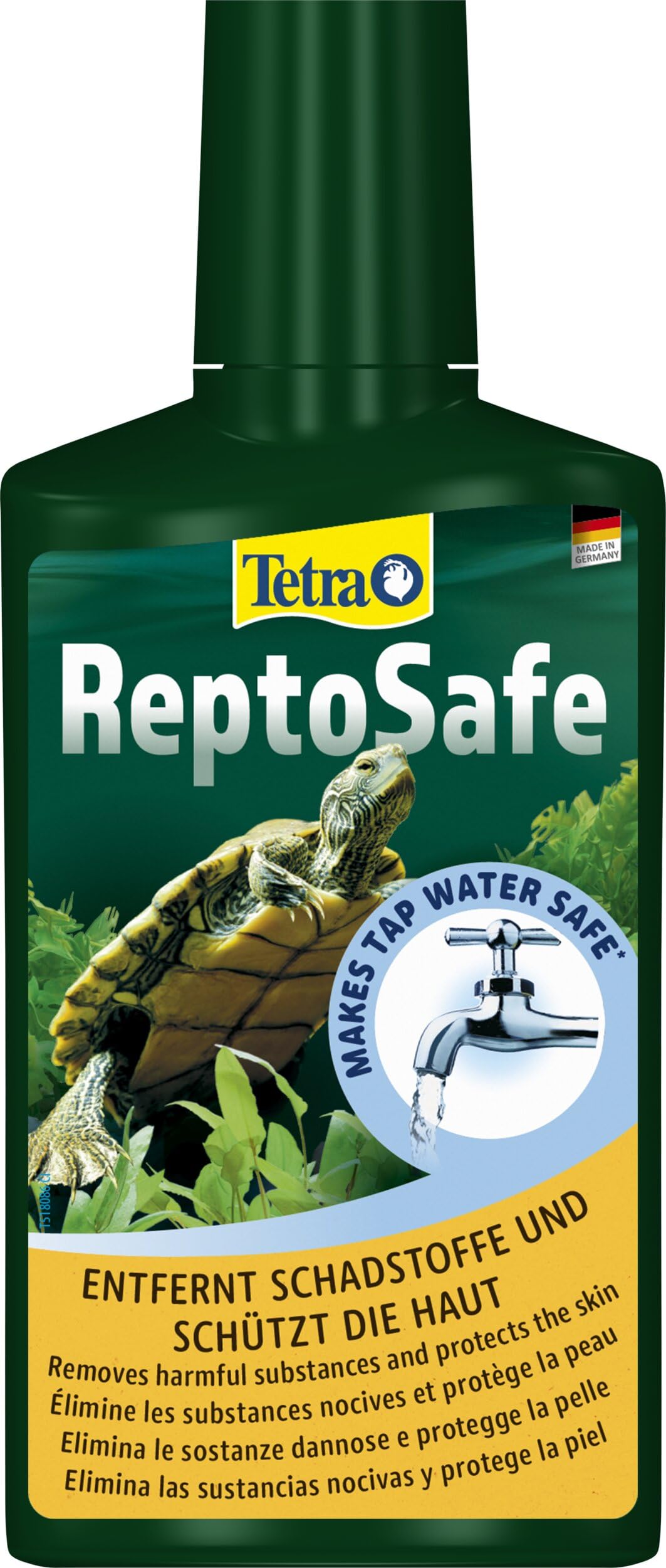 Tetra ReptoSafe 250 ml - Neutraliza los componentes nocivos y garantiza que el agua del grifo sea segura para los reptiles y anfibios acuáticos