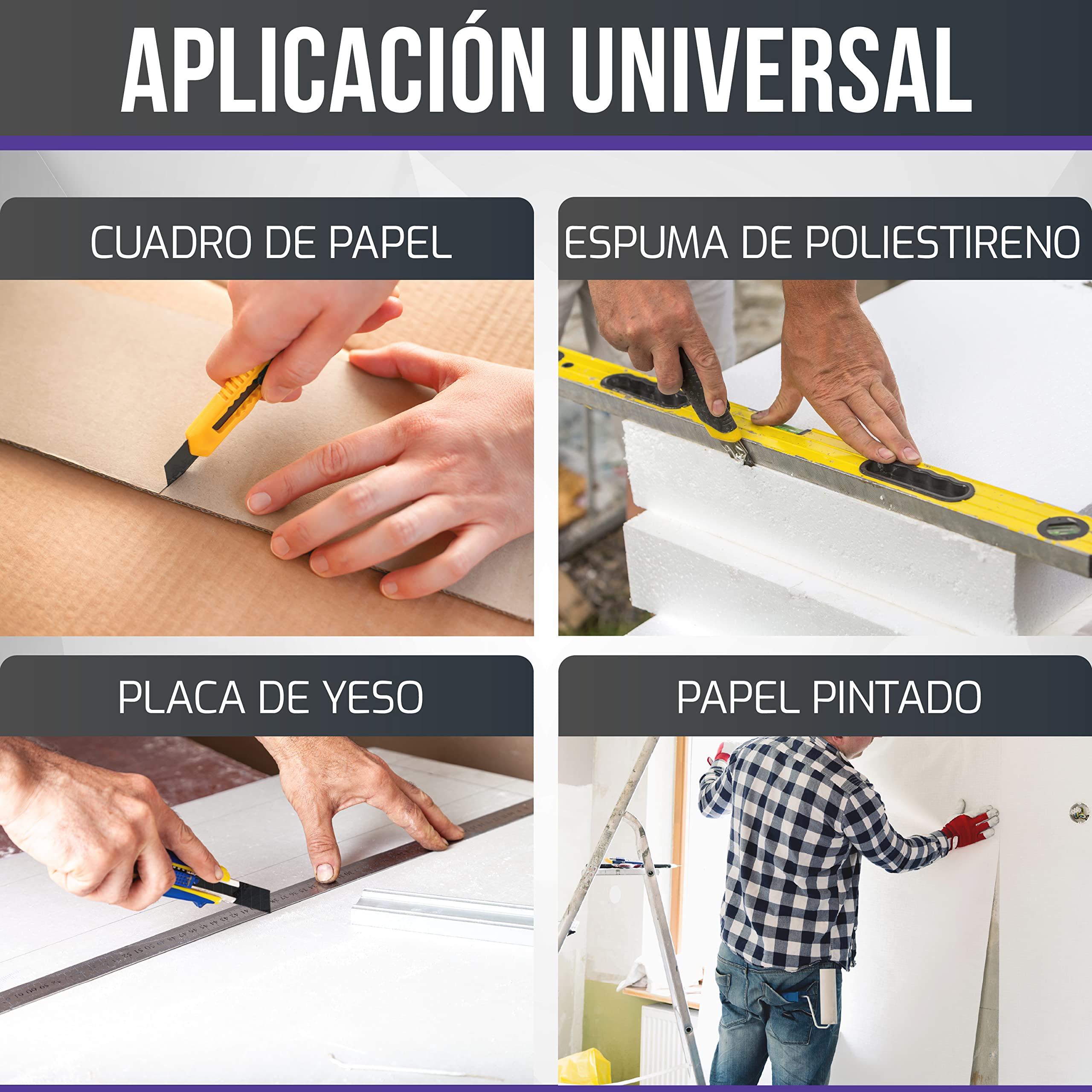 Filzada® 120x Cuchillas de repuesto para cuchillos de corte de 18mm - Cuchillas ultra afiladas para alfombras - Cuchillas a presión para cuchillos de corte de 18mm