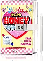 Vista 14 de CAGIE Diario con candado para niñas, kit de diario rayado rellenable A5 con contraseña y candado, lindos regalos de Navidad y cumpleaños para niñas