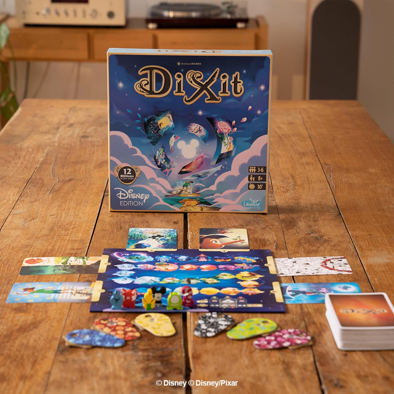Galápagos, Dixit: Disney Edition, Jogo Festivo para Família e Amigos, 3 a 6 jogadores, 30 minutos por partida Galápagos, Dixit: Disney Edition, Jogo Festivo para Família e Amigos, 3 a 6 jogadores, 30 minutos por partida